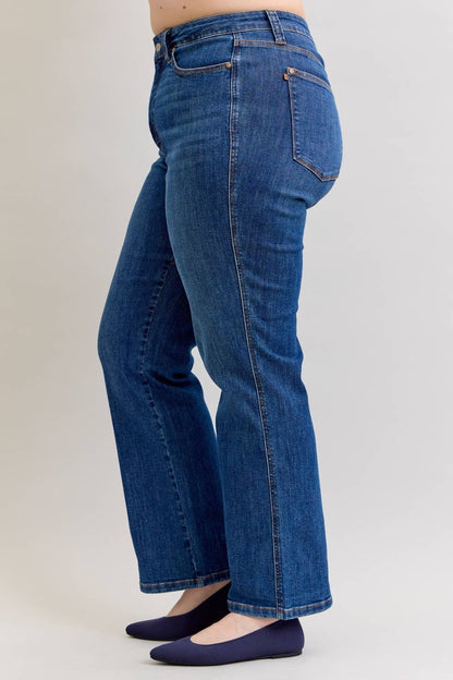 Judy Blue Tummy Control Straight Jeans - Curvy