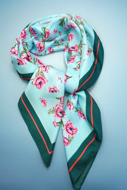 Oversized Floral Print Bandana Scarves