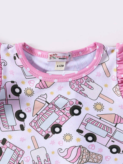Ice Cream Truck Baby Romper