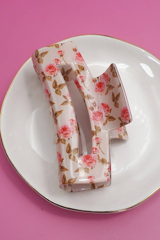 FLORAL DITSY COTTAGECORE HAIR CLAW CLIPS