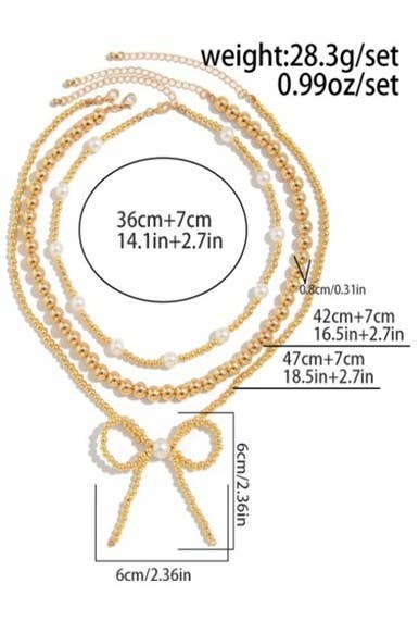 Multilayer Bow Necklace