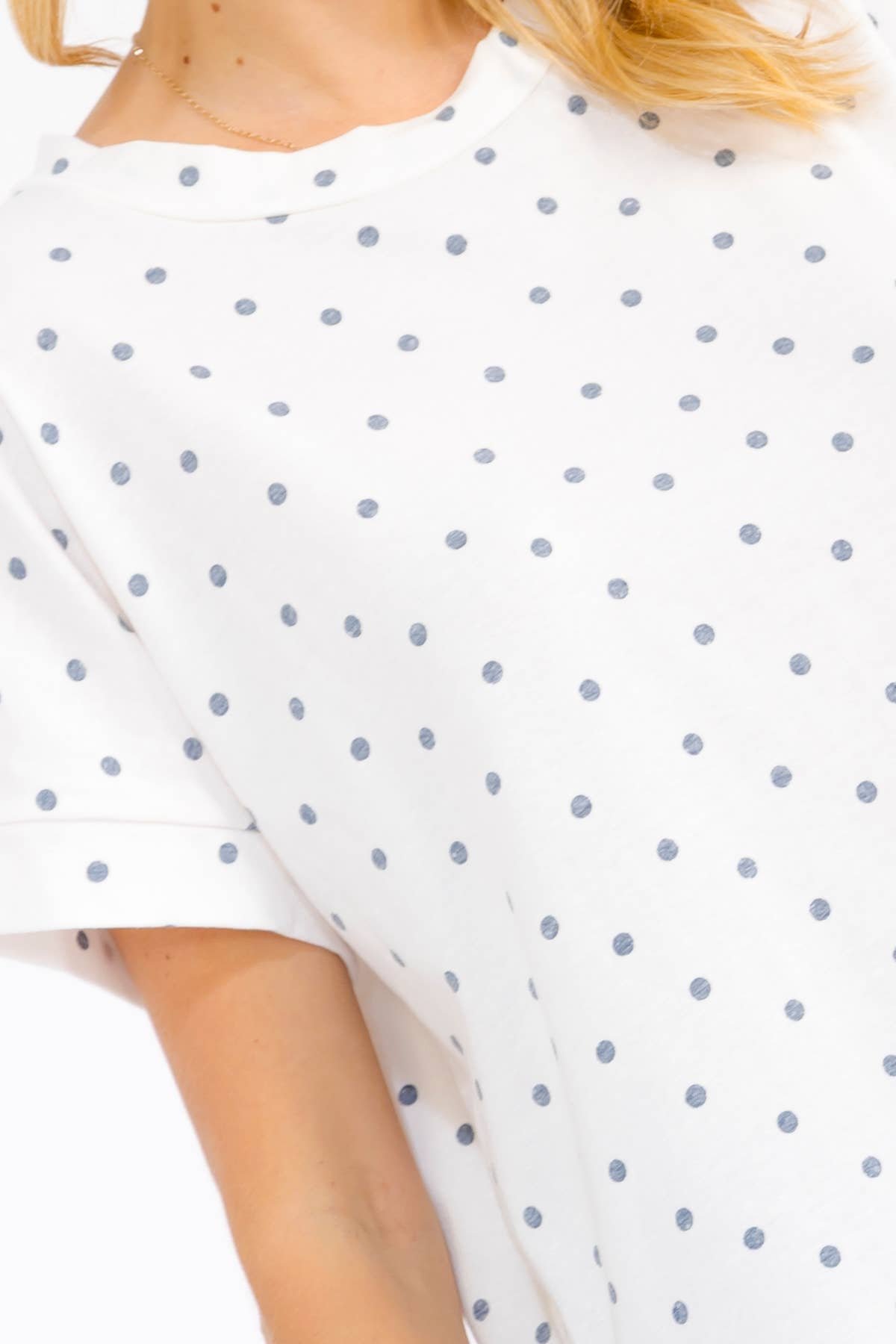 Polka Dot Short Sleeve Top