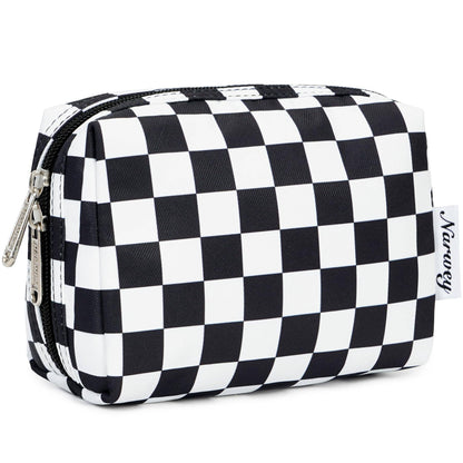 Checkered Makeup Bag Travel Cosmetic Bag Organizer Toiletry