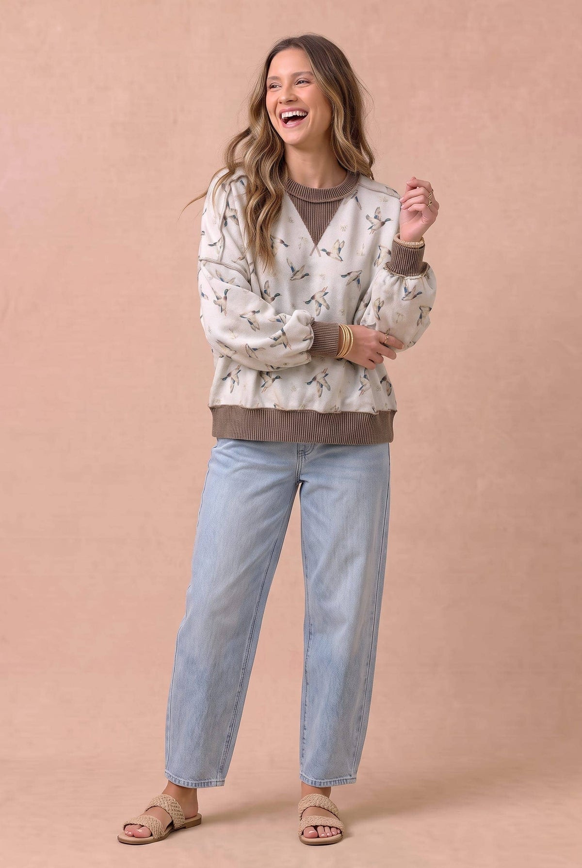 Haptics - Duck Camo Exposed Seam Sweatshirt