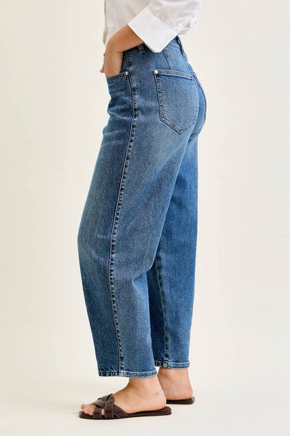 Judy Blue High Waisted Rigid Magic Barrel w/ Dart Detailing