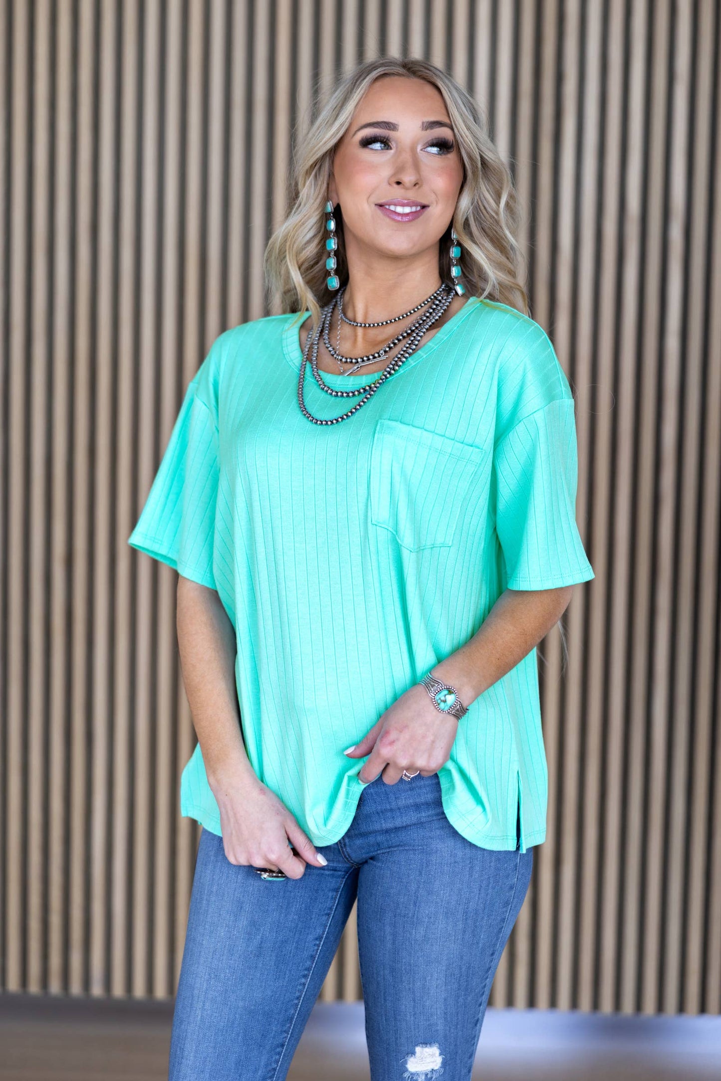 Ribbed Boyfriend Style Oversized Top