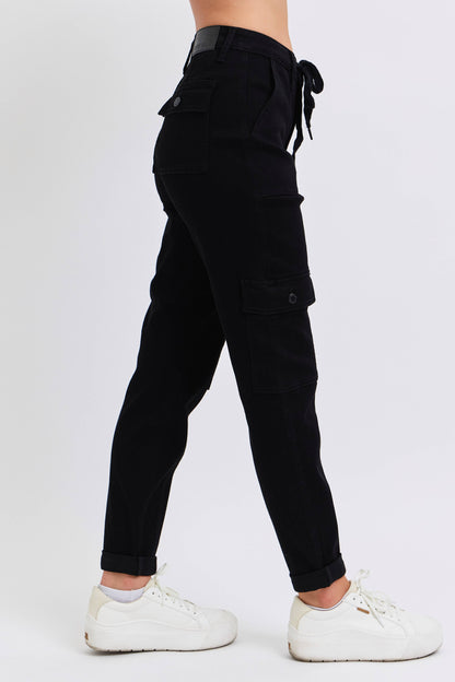 High Waisted Cargo Cuffed Jogger