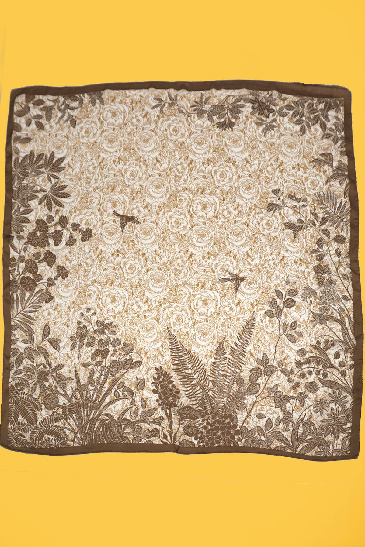LARGE FLORAL PRINT BANDANA SCARF