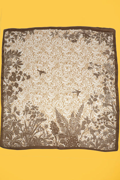 LARGE FLORAL PRINT BANDANA SCARF