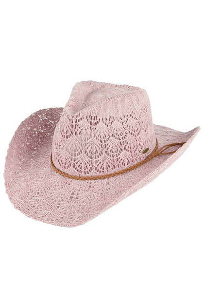 C.C Horseshoe Lace Knitting Cowboy Hat
