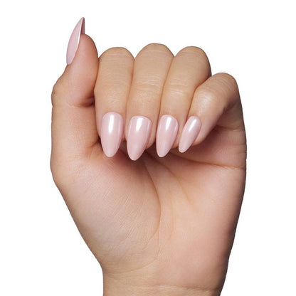 First Kiss Press-On Nails | Short Almond Pink Chrome Finish