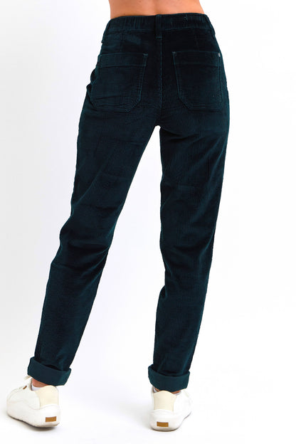 High Waisted Corduroy Cuffed Jogger