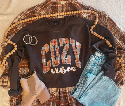 COZY VIBES SWEATSHIRT (BROWN)