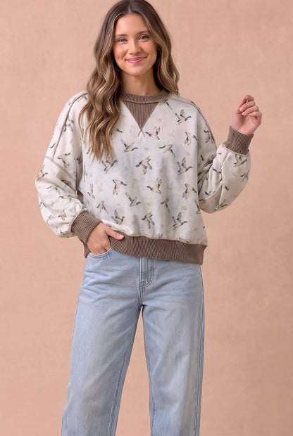 Haptics - Duck Camo Exposed Seam Sweatshirt