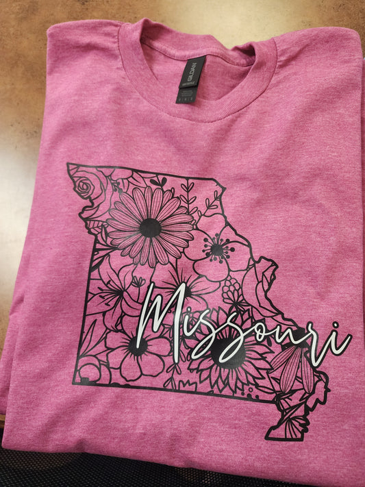 Missouri Graohic Tee - Berry