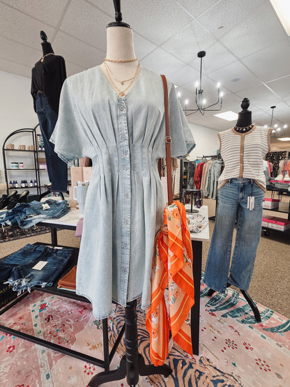 Chambray Mini Dress