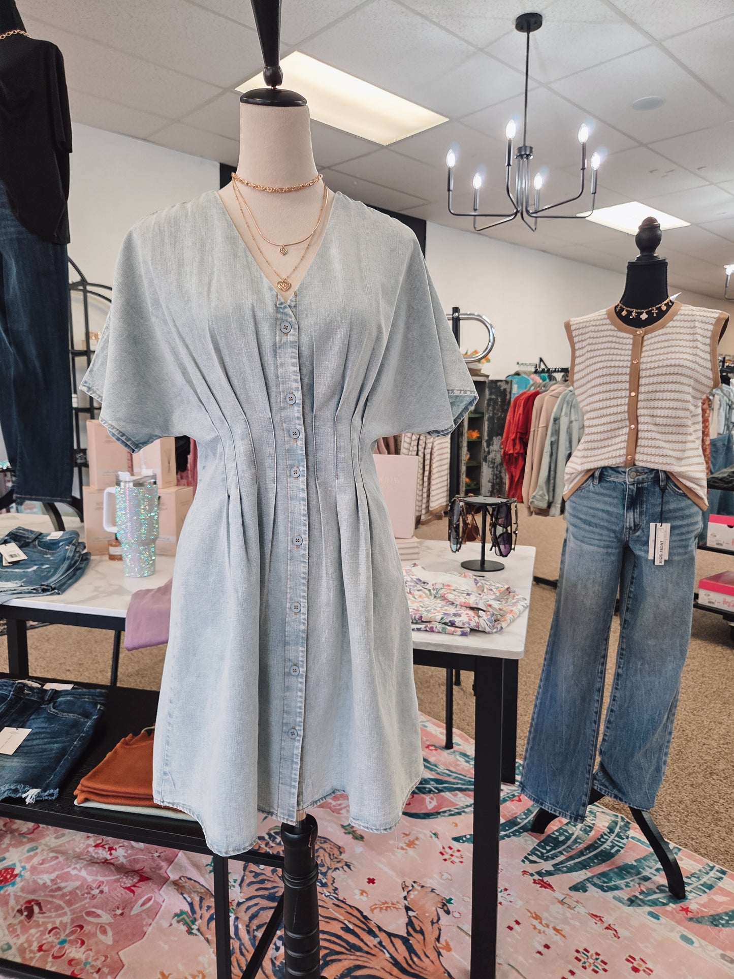 Chambray Mini Dress