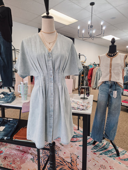 Chambray Mini Dress