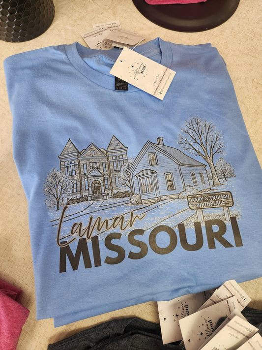 Lamar Graphic Tee - Blue